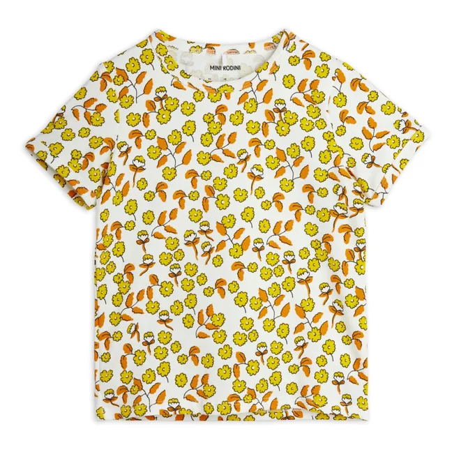 T-Shirt Fleur Coton Bio | Ecru