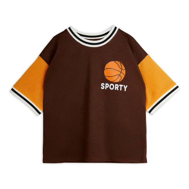 Basketball-T-Shirt aus recyceltem Material | Braun