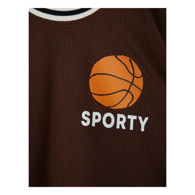 Basketball-T-Shirt aus recyceltem Material | Braun