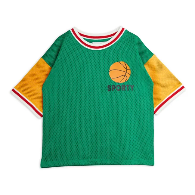 Maglietta da basket in materiale riciclato | Verde
