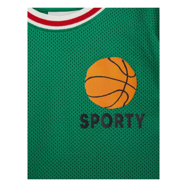 Maglietta da basket in materiale riciclato | Verde
