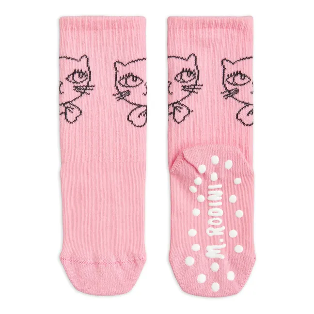 Cathlete Anti-Rutsch-Socken aus Bio-Baumwolle | Rosa