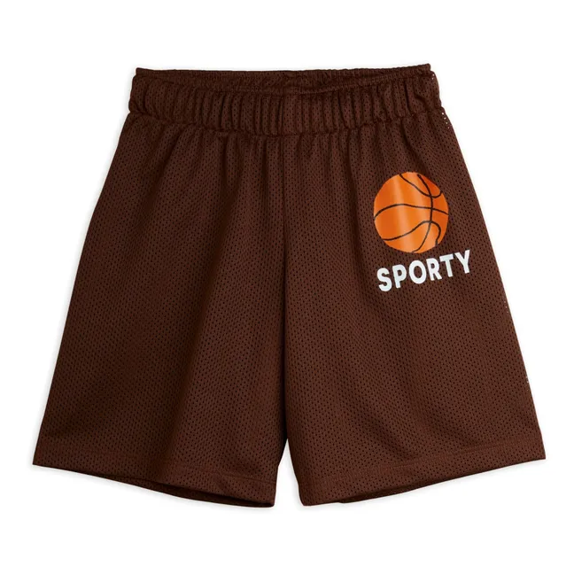Basketball-Shorts aus recyceltem Material | Braun