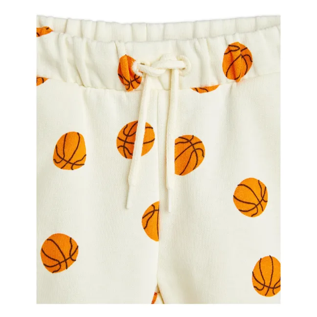 Pantalón corto de baloncesto de forro polar ecológico | Crudo