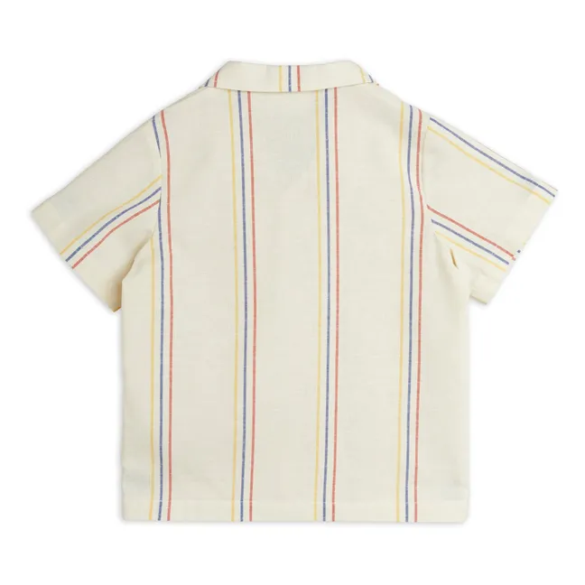 Striped Organic Cotton Shirt | Ecru
