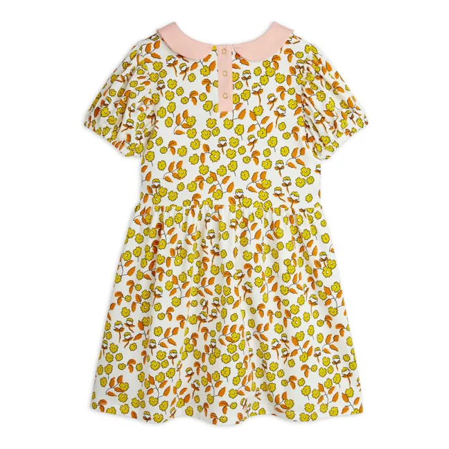 Organic Cotton Flower Dress | Ecru