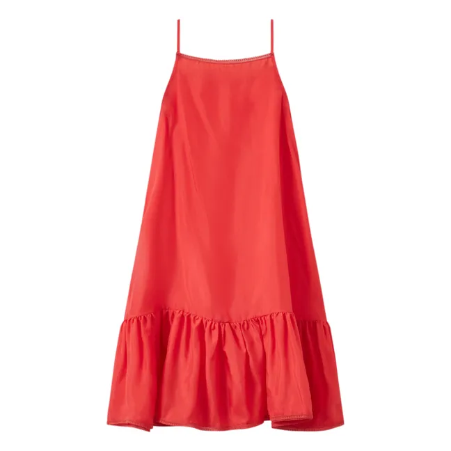 Grape silk dress | Red