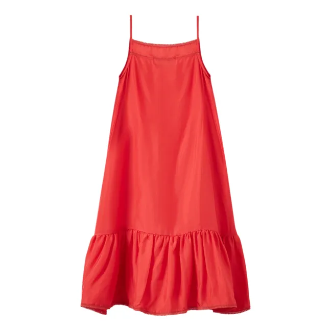 Grape silk dress | Red