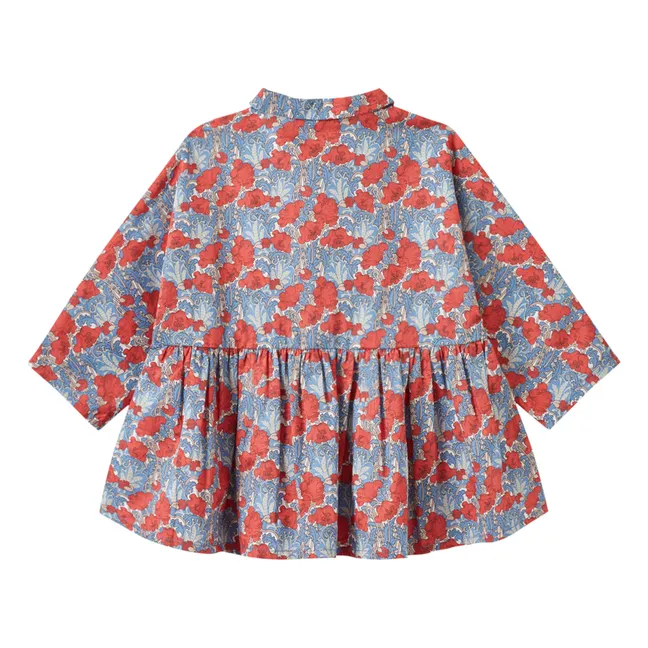 Leona Baby Blouse with Flowers | Blue