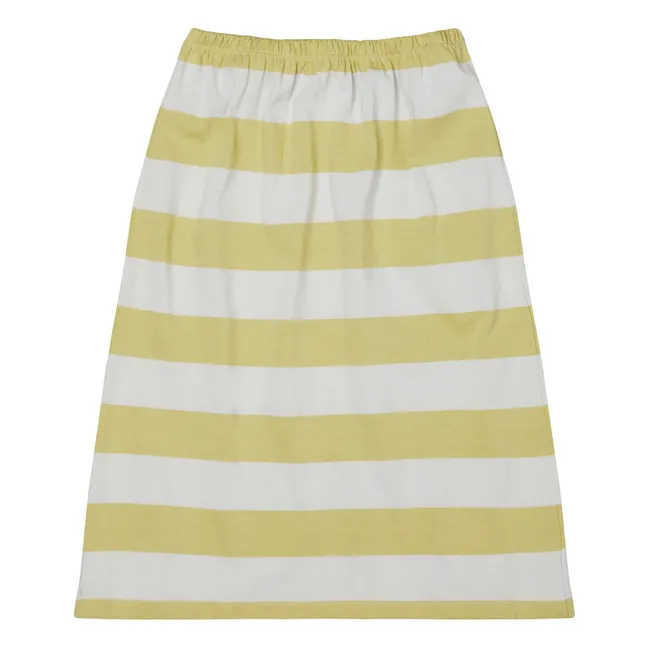 Striped midi skirt | Yellow