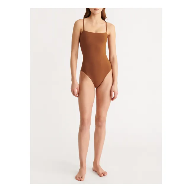 Aquarelle One-piece Swimsuit | Brown