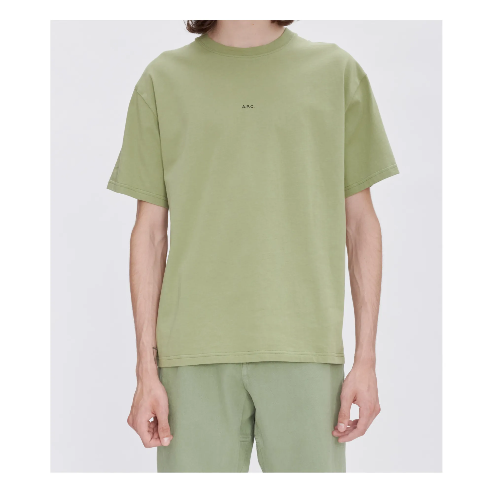 A.p.c. Khaki Kyle T-Shirt Organic Cotton