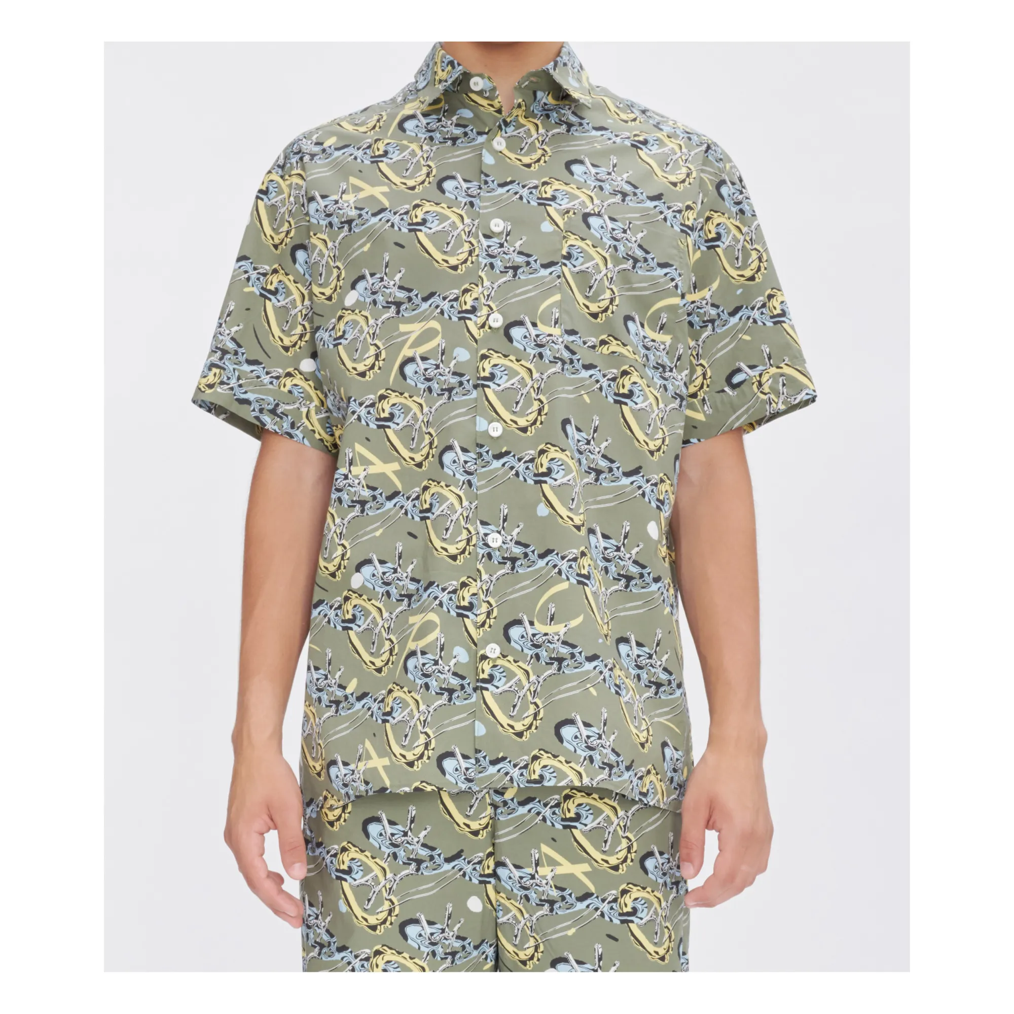 A.p.c. Khaki Ross Printed Blouse