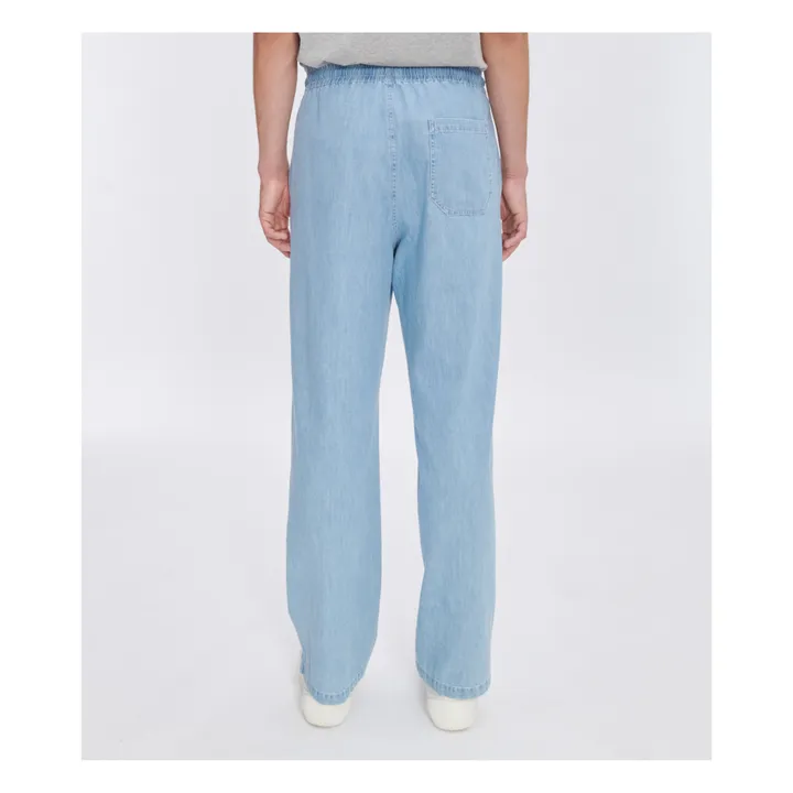 Pantalon Vincent Coton Bio | Denim clair- Image produit n°4