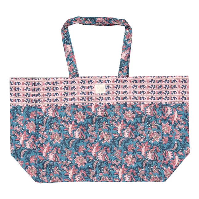 Tote Bag Beverly Organic Cotton - Women's Collection | Peacock blue