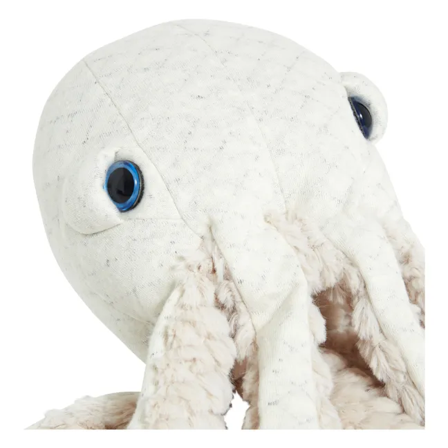 Albino mini octopus cuddly toy