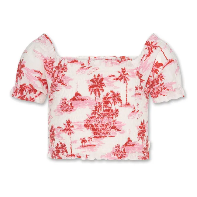 Blouse Courte Guila Hawaii | Rouge
