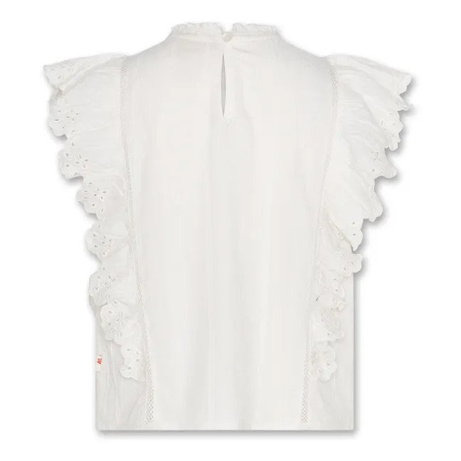 Dania Dobby blouse | White