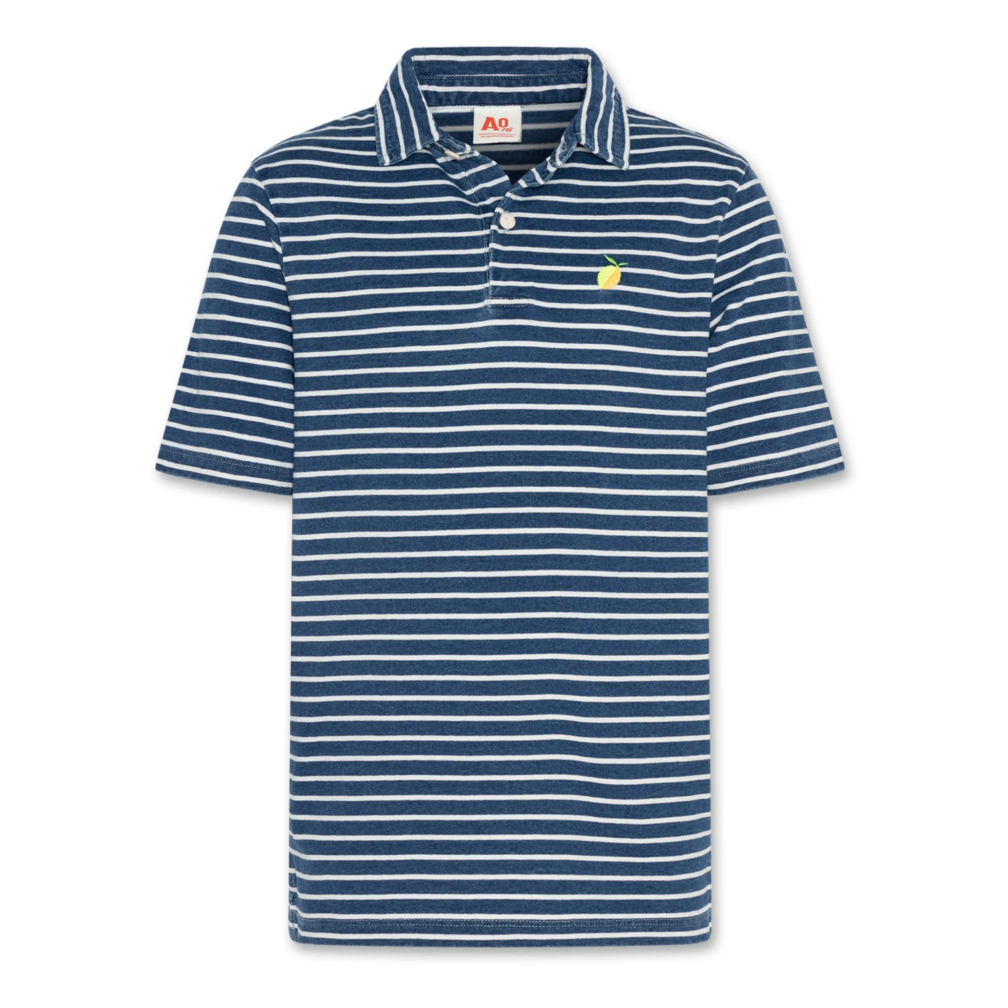 Ao76 Blue Striped Polo Bross