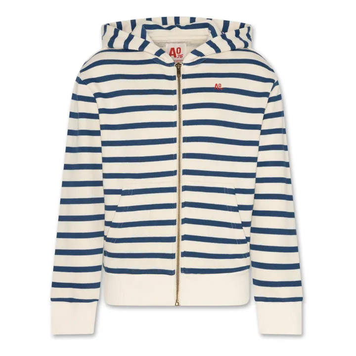 Sweat Norman Rayé | Bleu- Image produit n°0