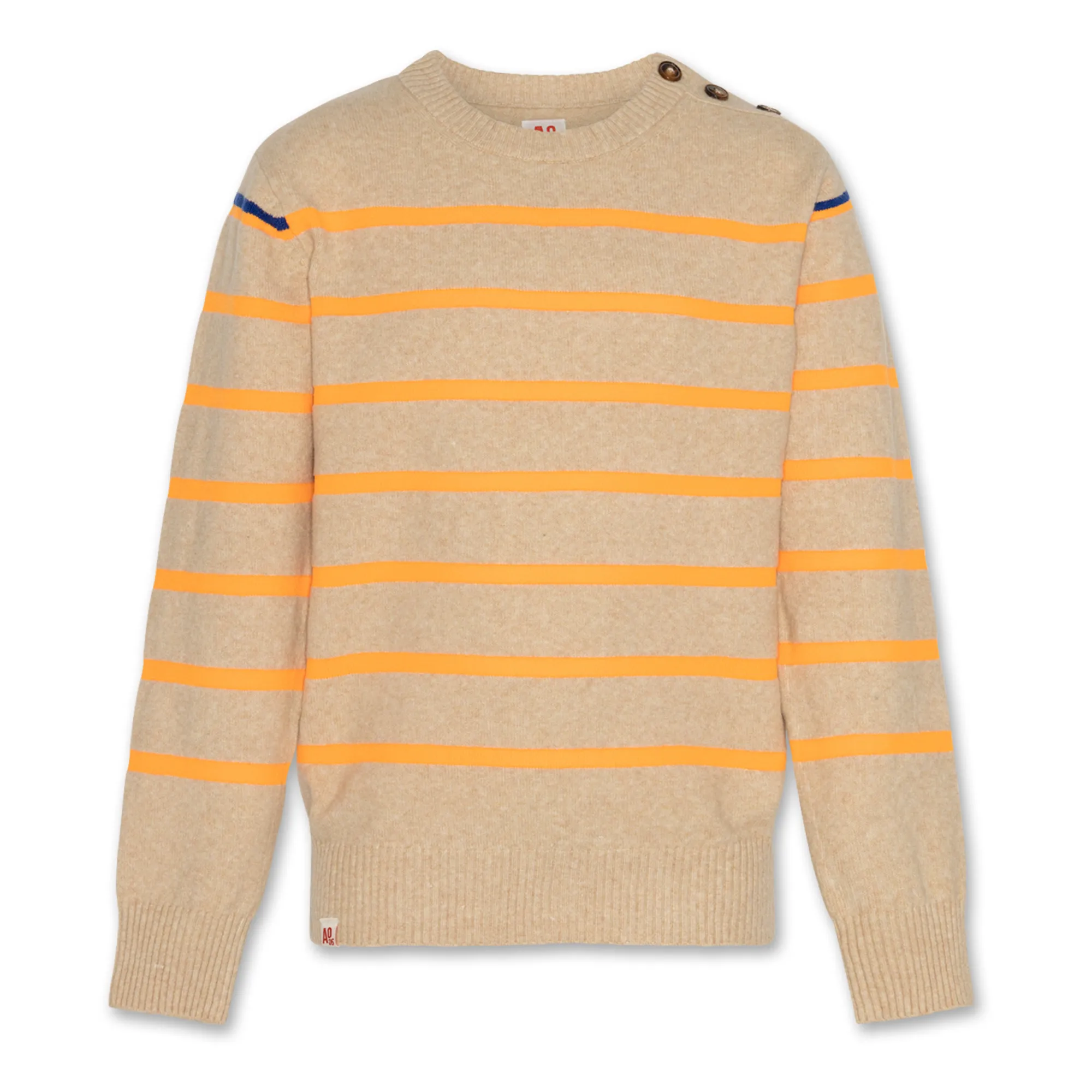 Ao76 Yellow Striped Caled Sweater