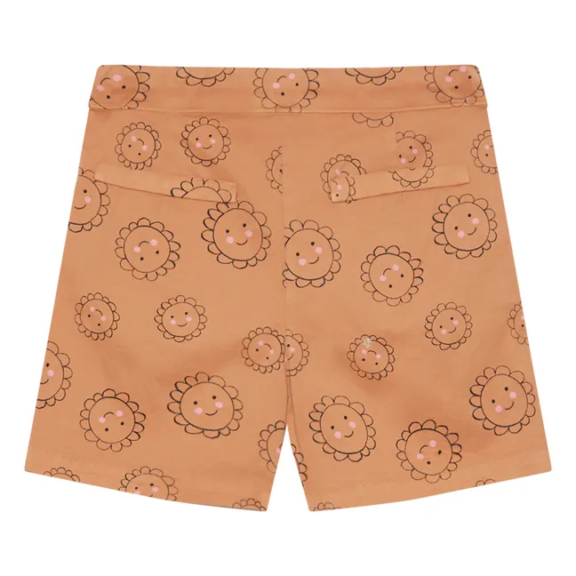 Short Fleurs Coton Bio | Camel