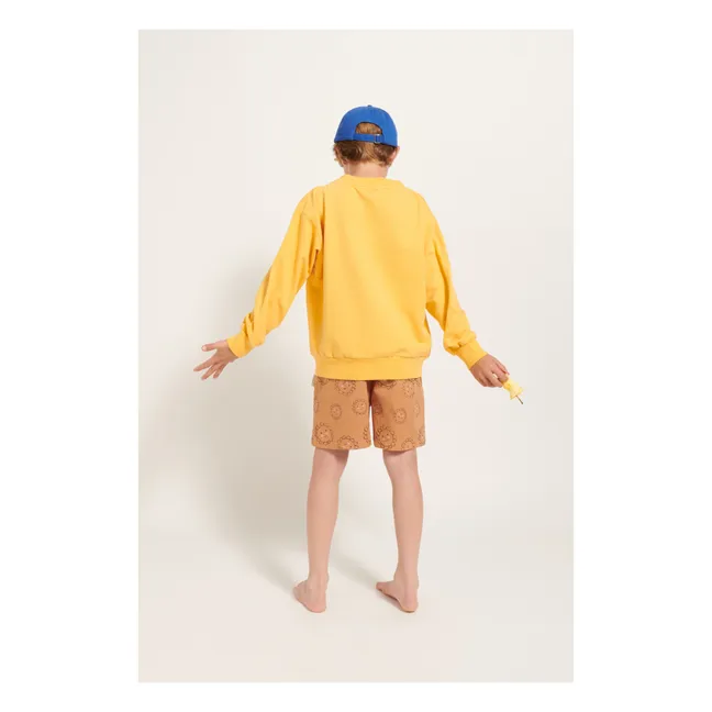 Short Fleurs Coton Bio | Camel