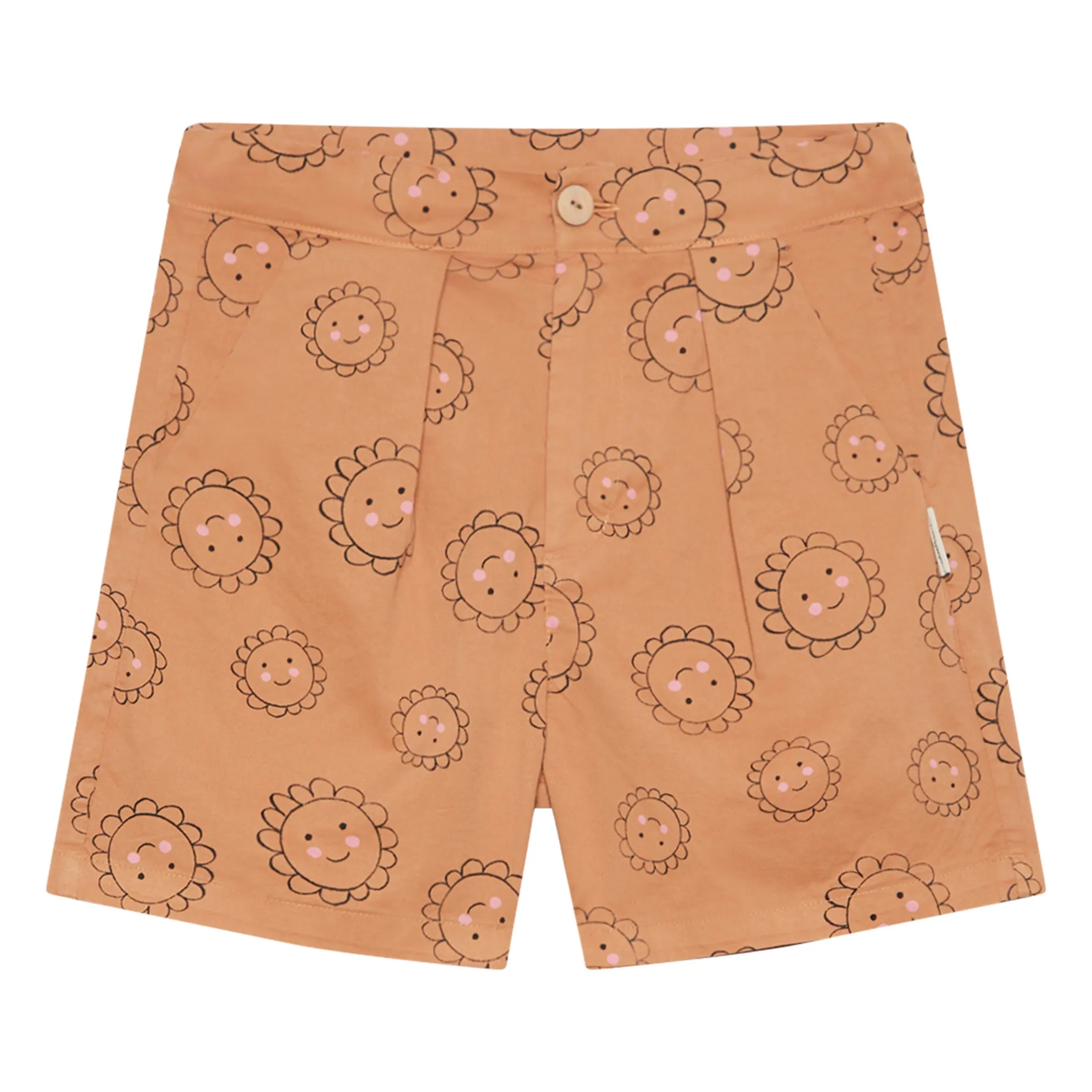 Weekend House Camel Organic Cotton Flower Shorts