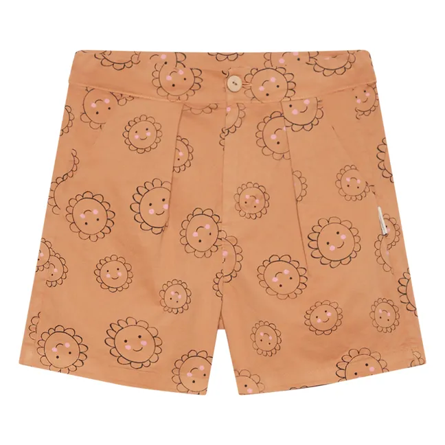 Short Fleurs Coton Bio | Camel