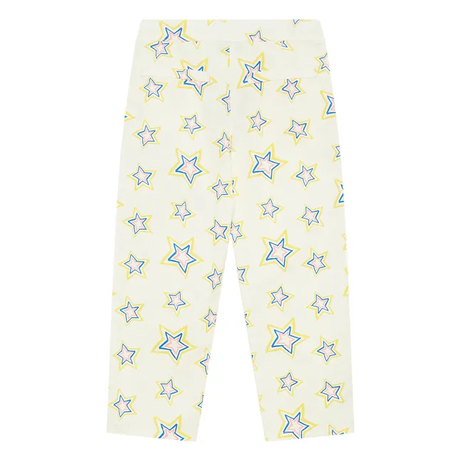 Pantalón estrella de algodón ecológico | Amarillo palo