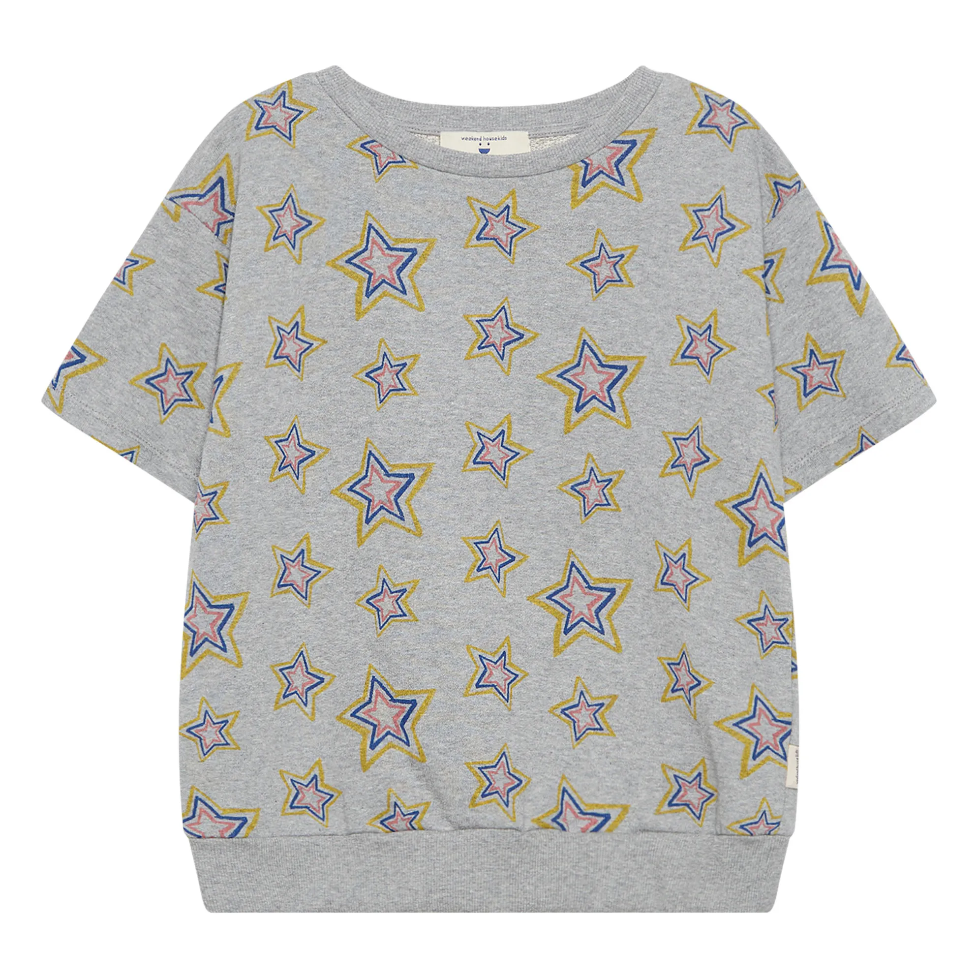 Weekend House Unisex Heather Grey Organic Cotton Star Sweatshirt