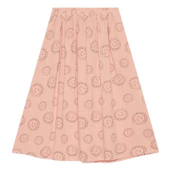 Organic cotton flower skirt | Pale pink