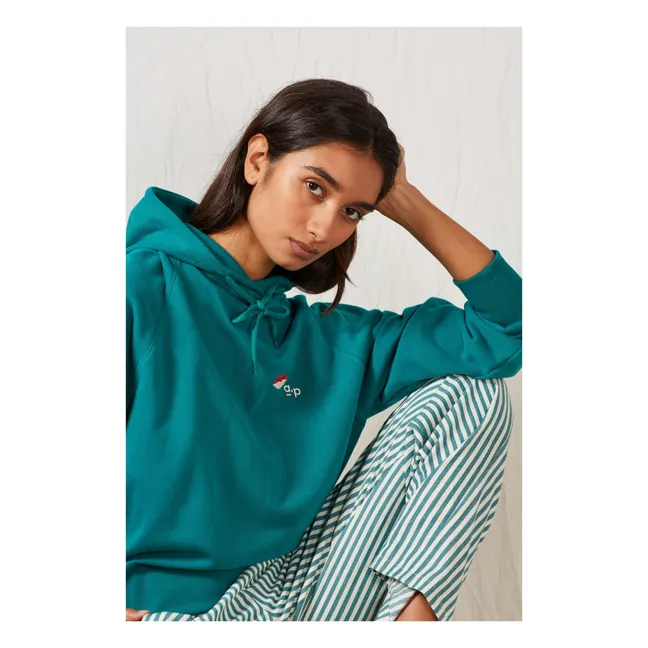 Faryl organic cotton sweatshirt | Dark green