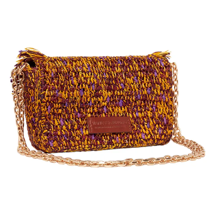 Vanessa Bruno Bag Nano Moon Raphia Chiné Yellow Smallable