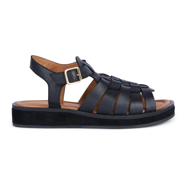Omaha Leather Sandals | Black