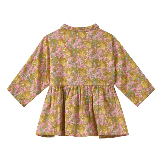 Leona Baby Blouse with Flowers | Yellow