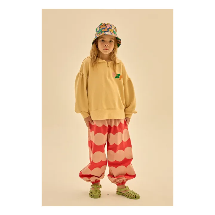 Flower neck sweatshirt | Cream- Product image n°1