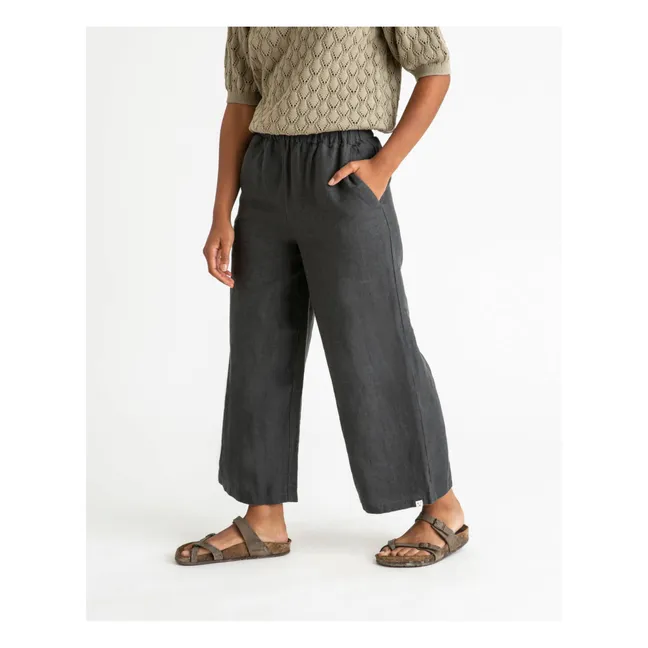 Pantaloni in lino | Nero