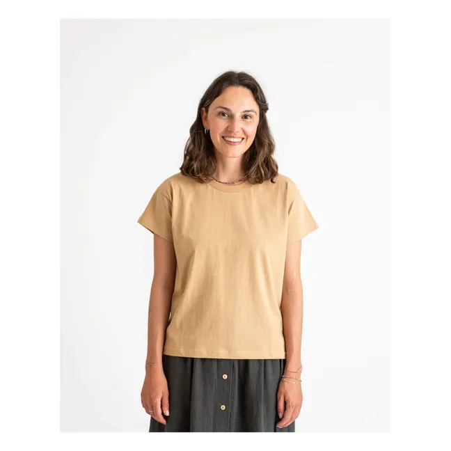 T-Shirt Essential Bio-Baumwolle | Kamelbraun