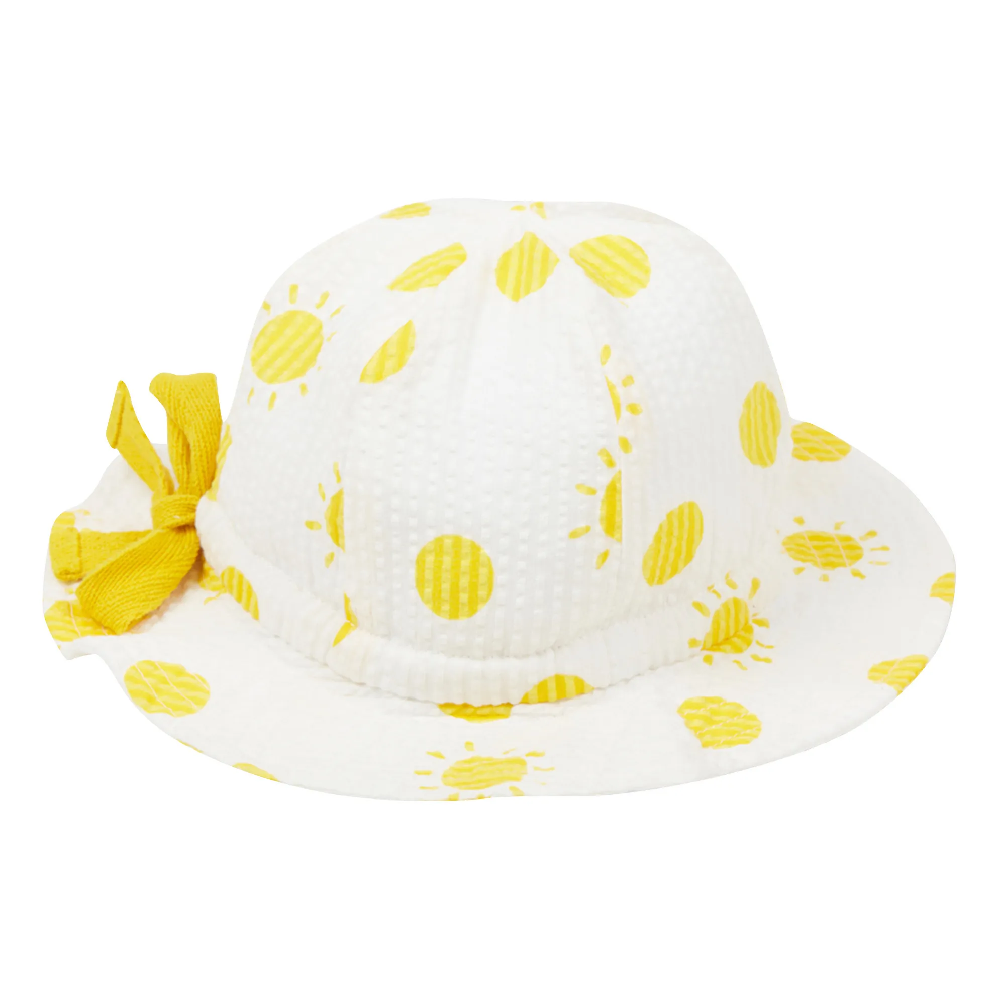 Arsène Et Les Pipelettes Yellow Feben Soleil Seersucker Hat