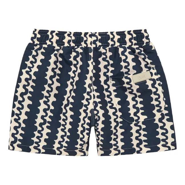 Blue Scribble Swim Shorts | Navy blue