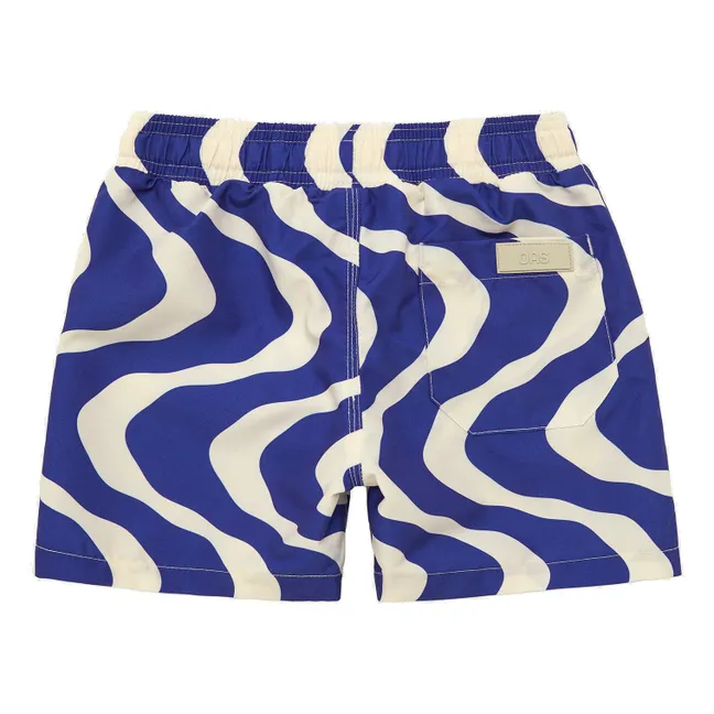 Shorts de baño ondulados azules | Azul
