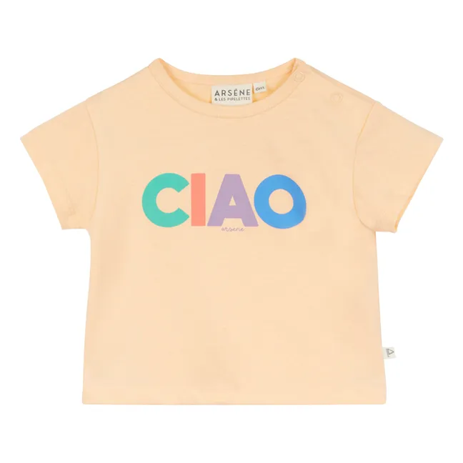 Flavio Organic Cotton T-Shirt | Apricot