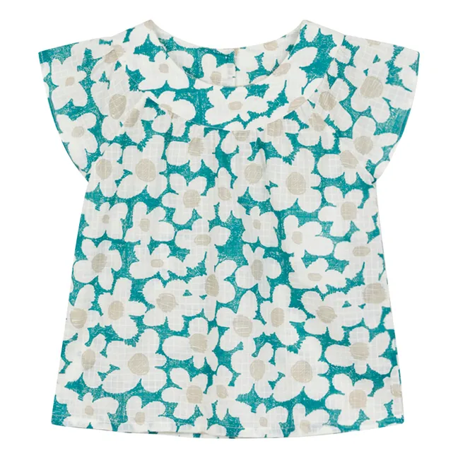 Blouse Fatine Coton Bio | Bleu canard