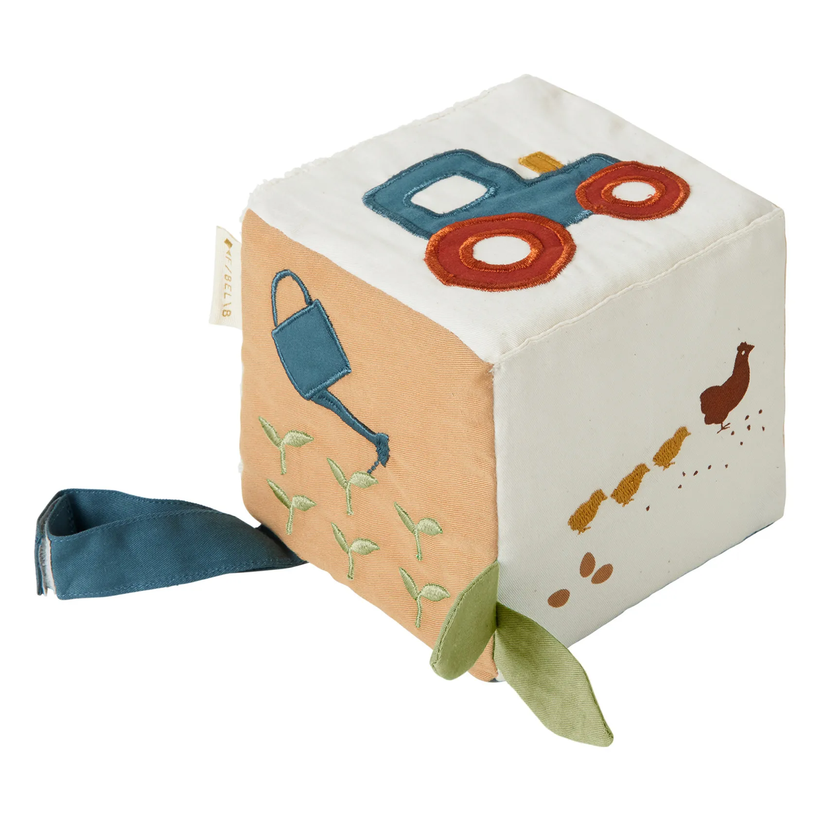 Fabelab Multicoloured Sensory Activity Cube - Small Farm
