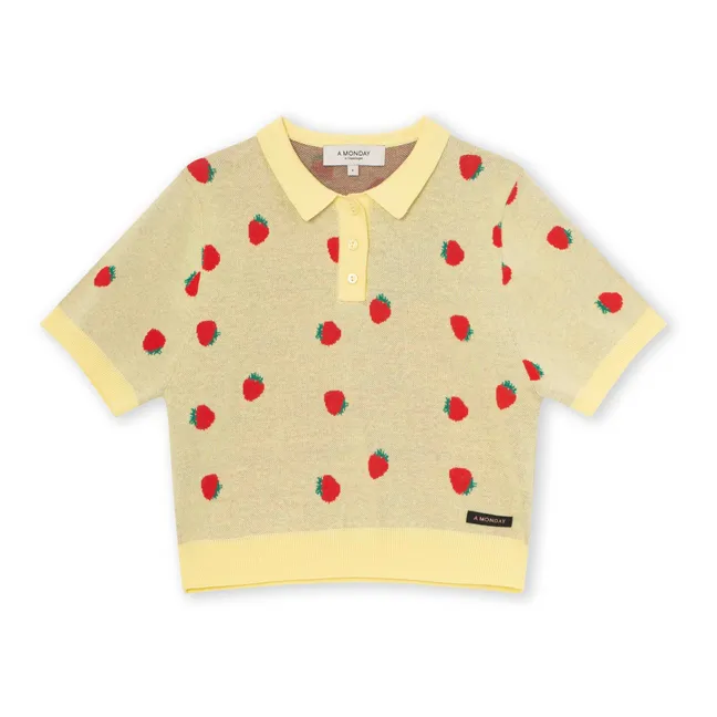 Carrie Knit Polo | Yellow