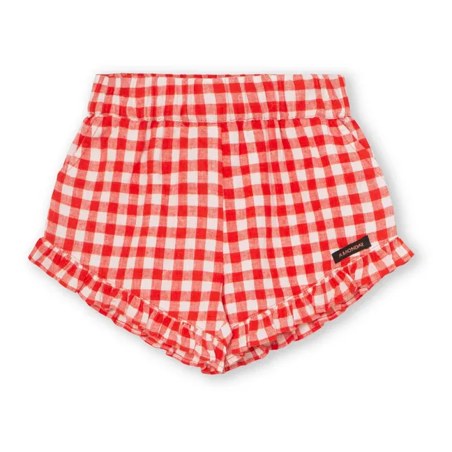 Shorts Pearl Vichy Bio-Baumwolle | Rot
