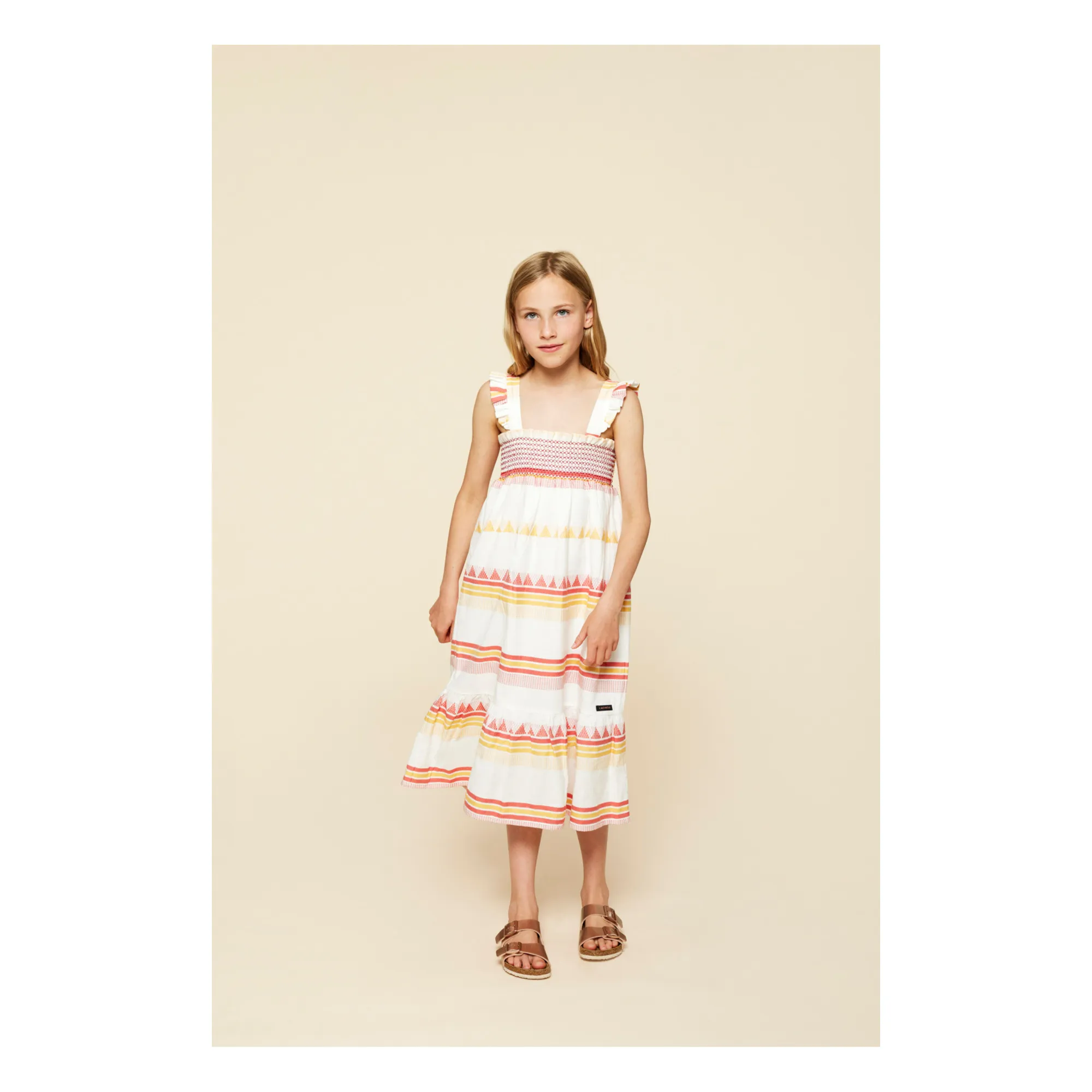 Robe Minna Pineapple | Blanc- Image produit n°1