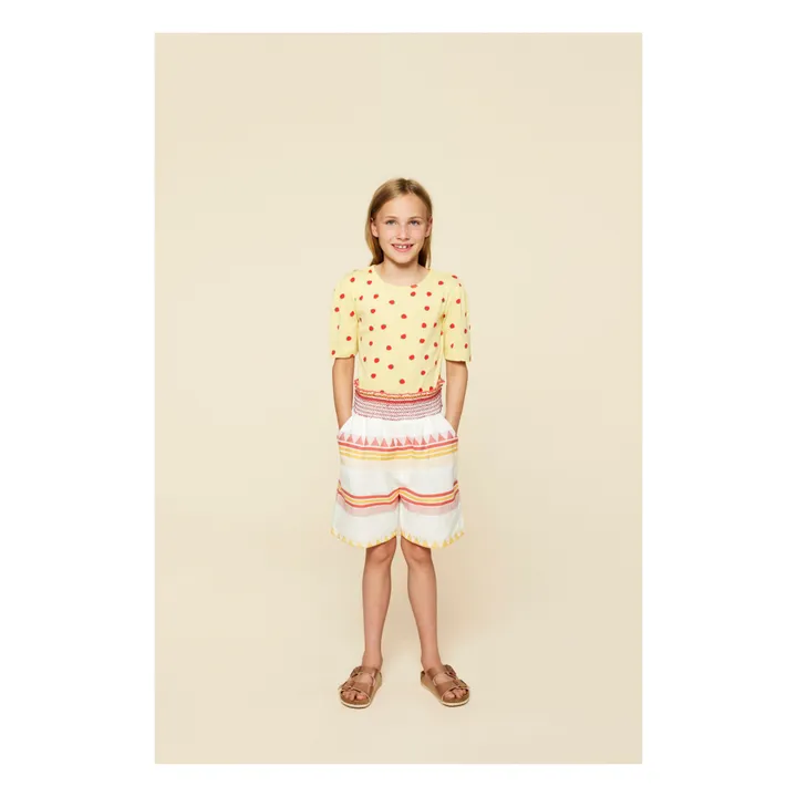 Short Claudia Pineapple | Blanc- Image produit n°4