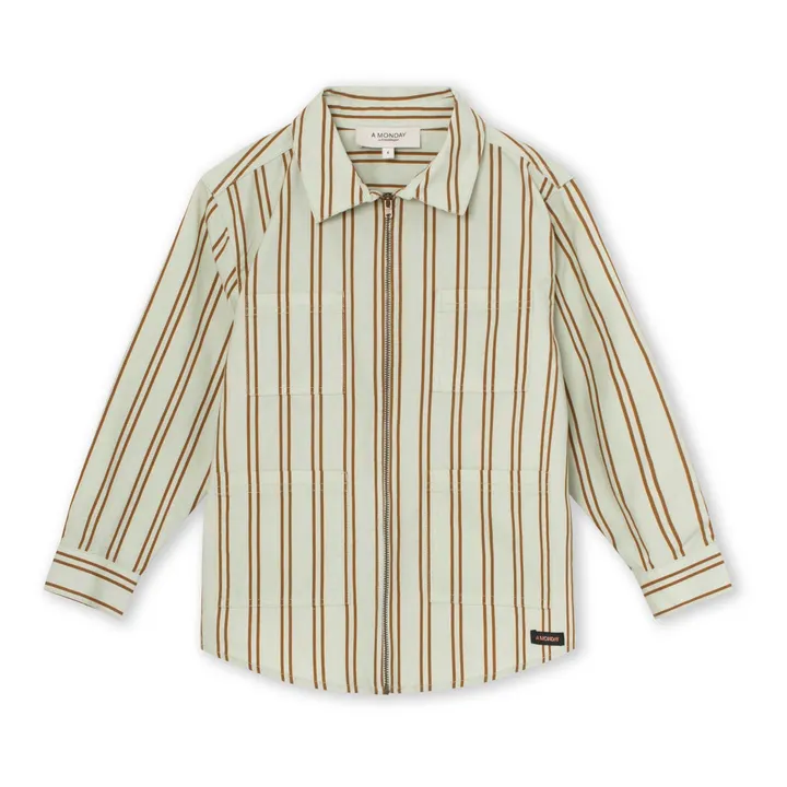 Veste Anton Rayure | Vert d'eau- Image produit n°0